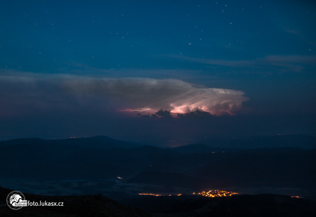 Bouřka s blesky na Kráľova Hoľa Nízké Tatry, Fotograf Lukáš Budínský